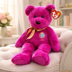 Vintage Large TY Big Beanie Buddy Millennium Teddy Bear